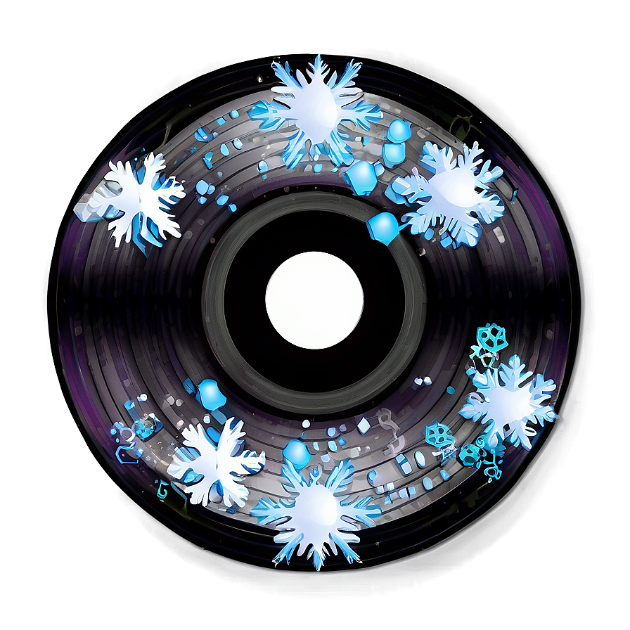 Record With Snowflakes Png Fiu PNG Image