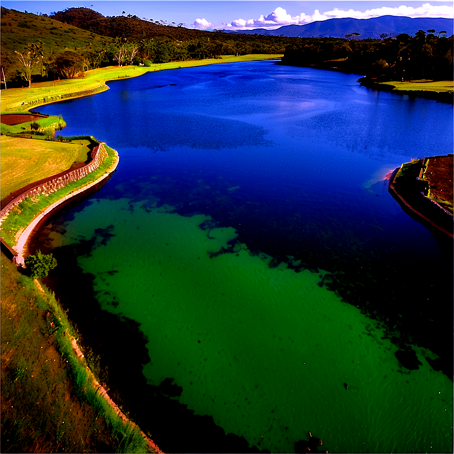 Recreational Lake Created By Dam Png 06292024 PNG Image