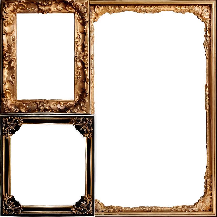 Rectangular Gold Frame Png 05042024 PNG Image