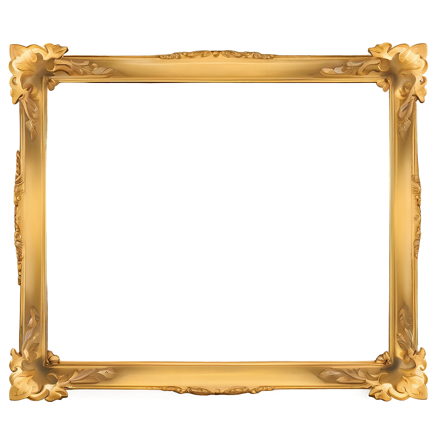 Rectangular Gold Frame Png 61 PNG Image