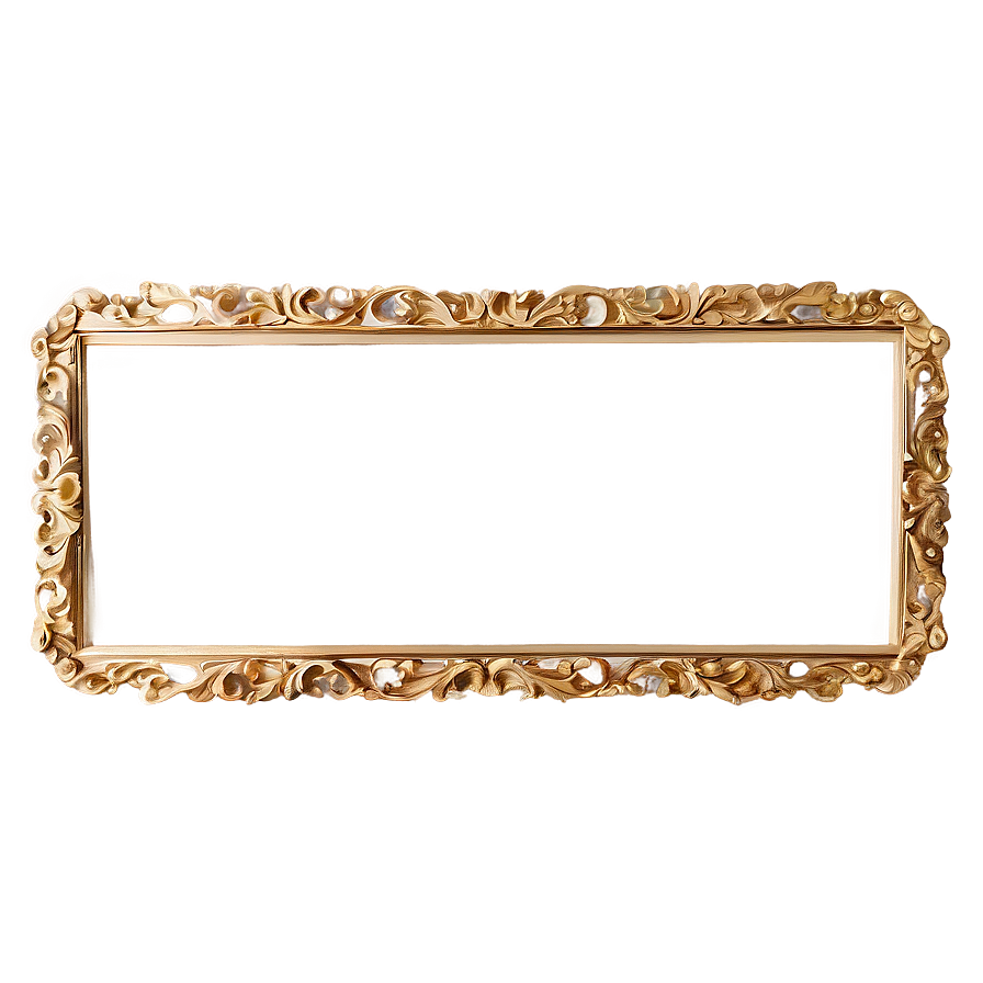 Rectangular Gold Frame Png Uge68 PNG Image