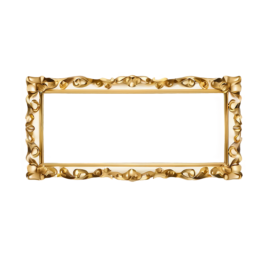 Rectangular Gold Frame Png Wsc PNG Image