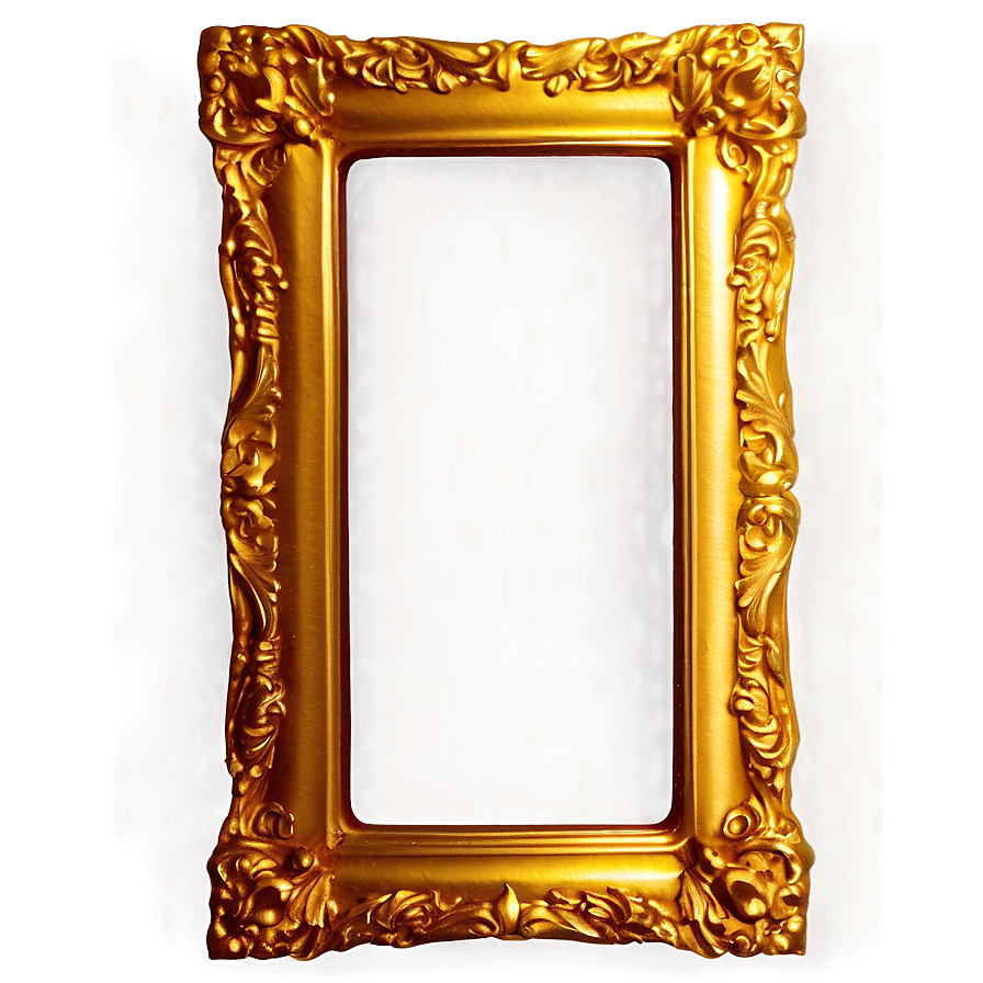 Rectangular Golden Frame Png 05252024 PNG Image