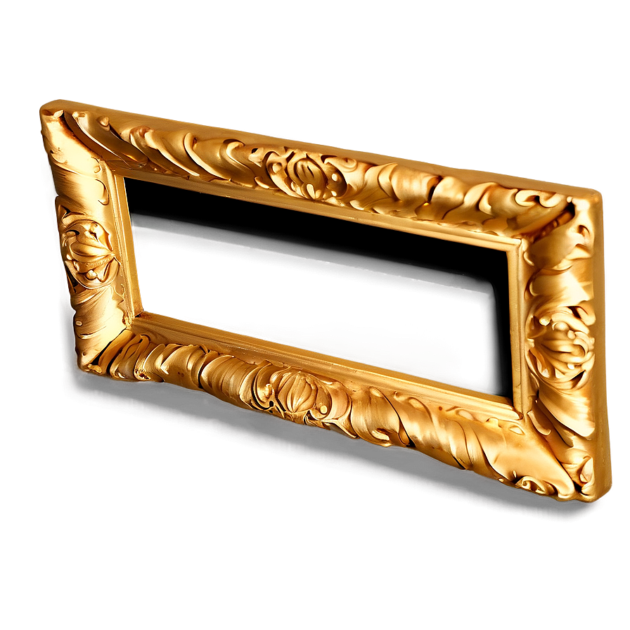 Rectangular Golden Frame Png 62 PNG Image