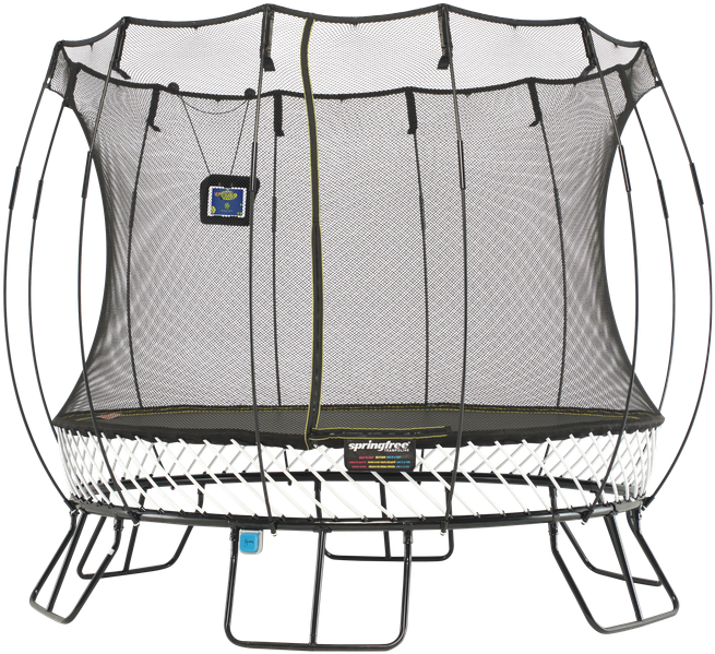 Rectangular Trampoline With Enclosure PNG Image