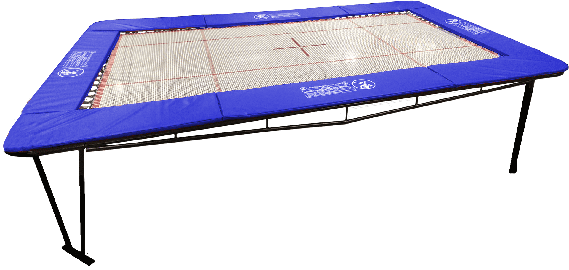 Rectangular Trampolinewith Enclosure PNG Image