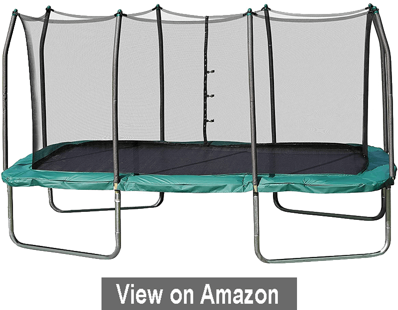 Rectangular Trampolinewith Safety Net PNG Image