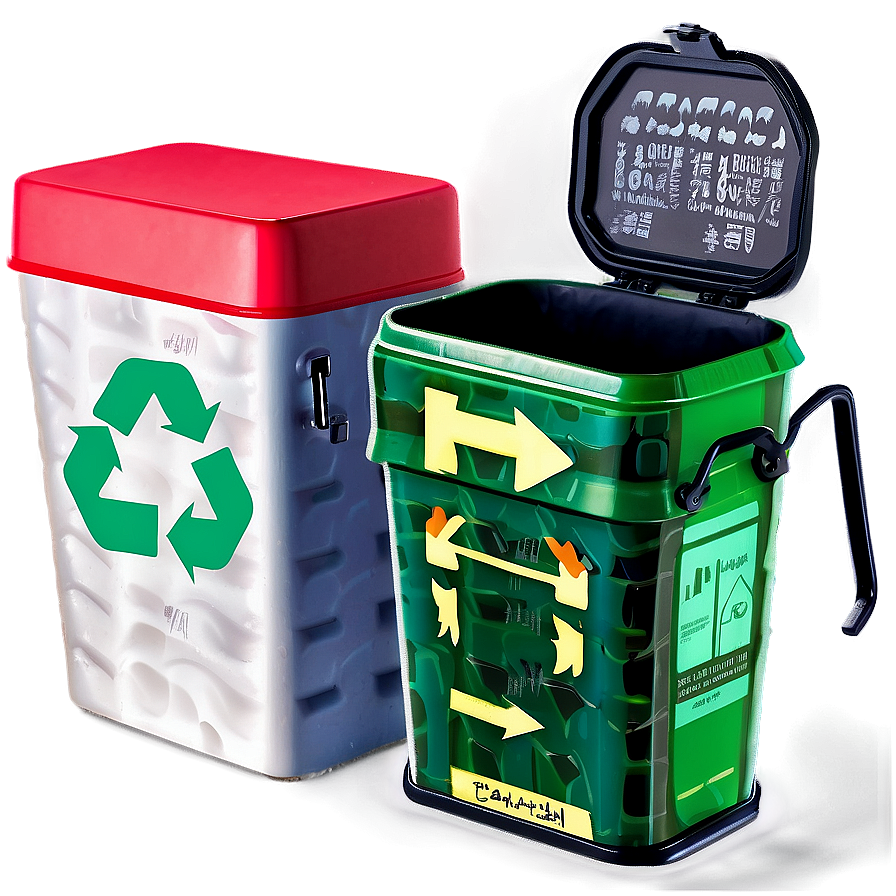 Recycle Bin Set Png Tkd34 PNG Image