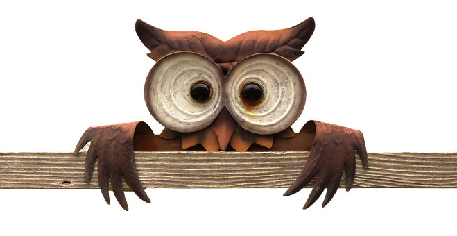 Recycled Material Owl Art PNG Image