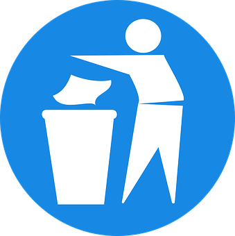 Recycling Symbol Blue Background PNG Image