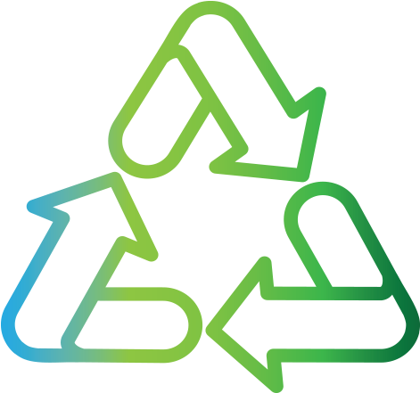 Recycling Symbol Glowing Outline PNG Image