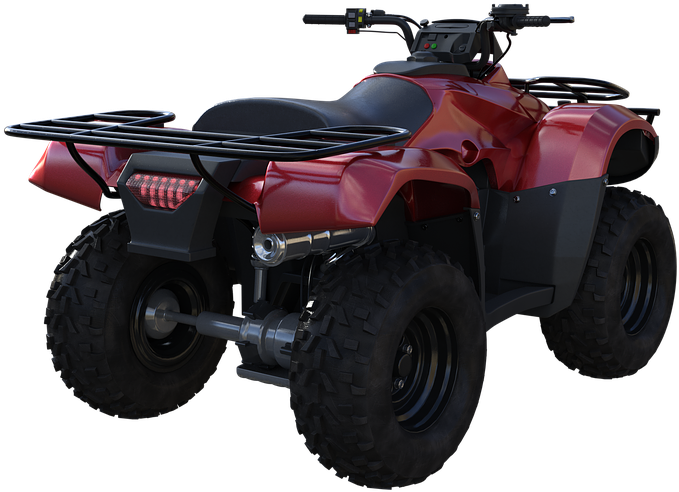 Red A T V Offroad Vehicle PNG Image