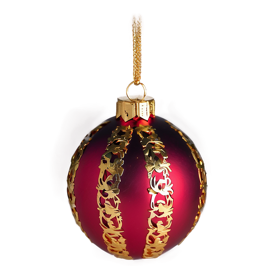 Red And Gold Ornament Png Iak PNG Image