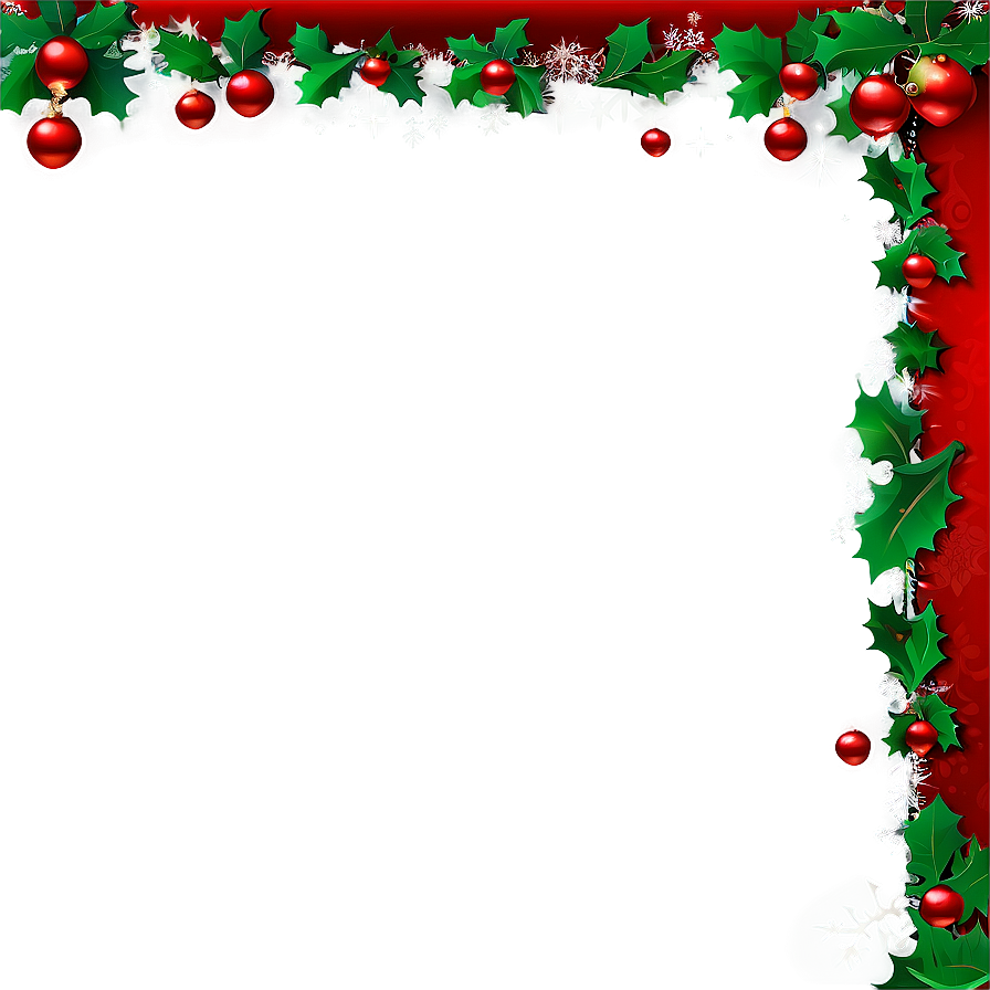 Red And Green Christmas Border Png 39 PNG Image