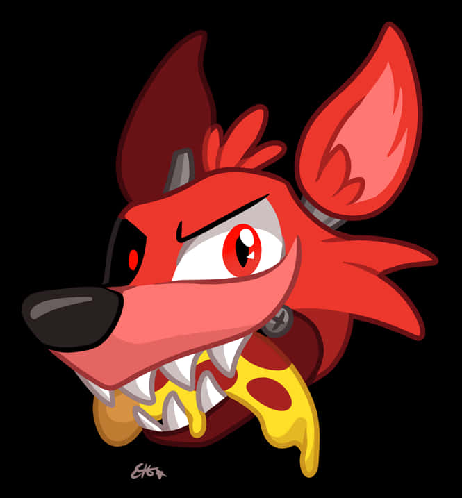 Red_ Animated_ Foxy_ Character PNG Image