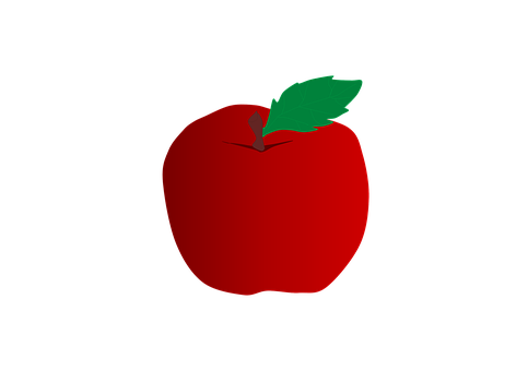 Red Apple Black Background PNG Image