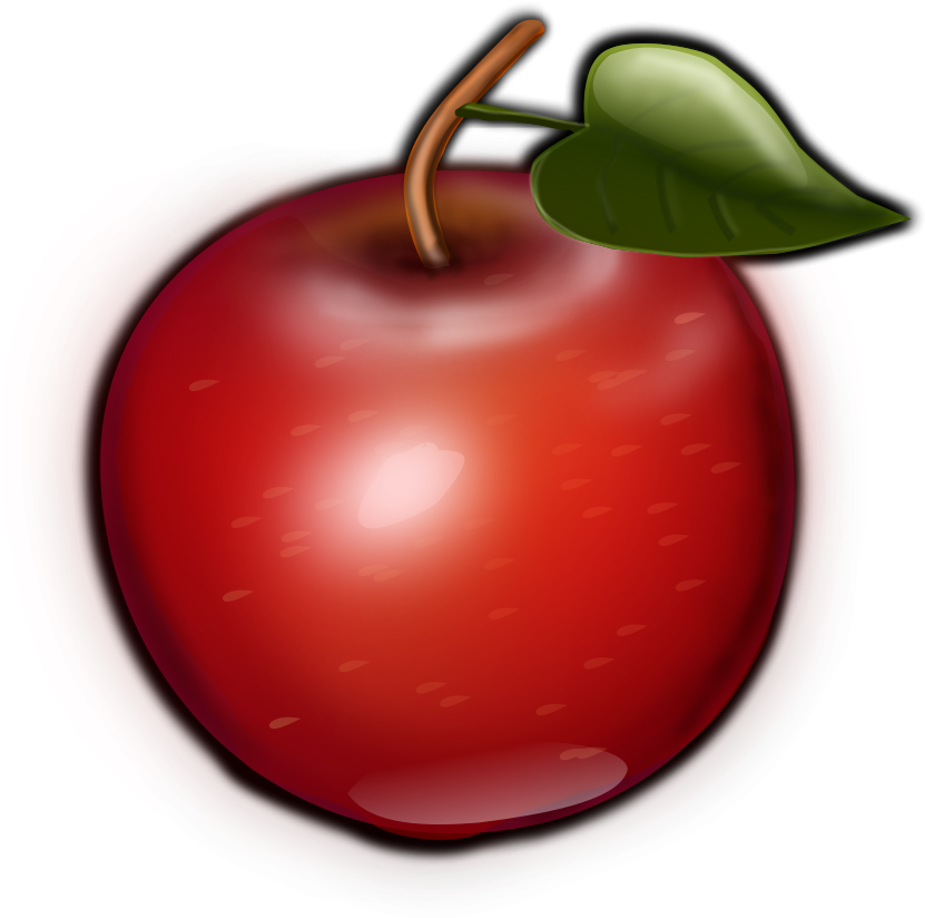 Red Apple Illustration PNG Image