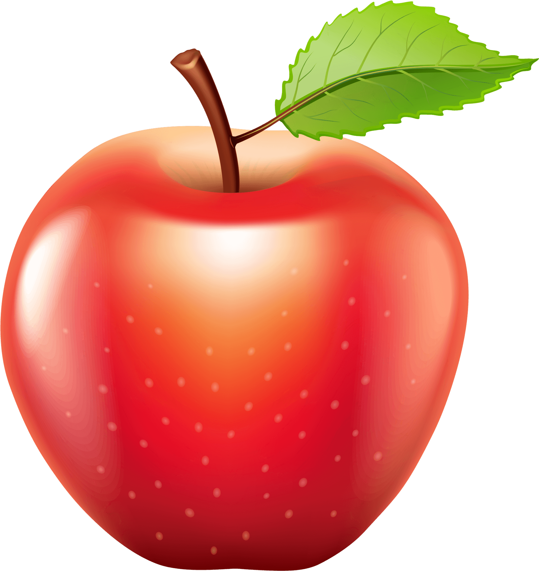 Red Apple Illustration PNG Image