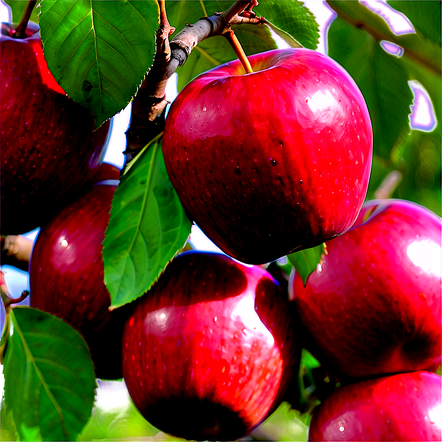 Red Apple Orchard Png Upj PNG Image