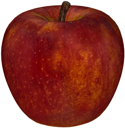 Red Apple Single Fruit PNG Image