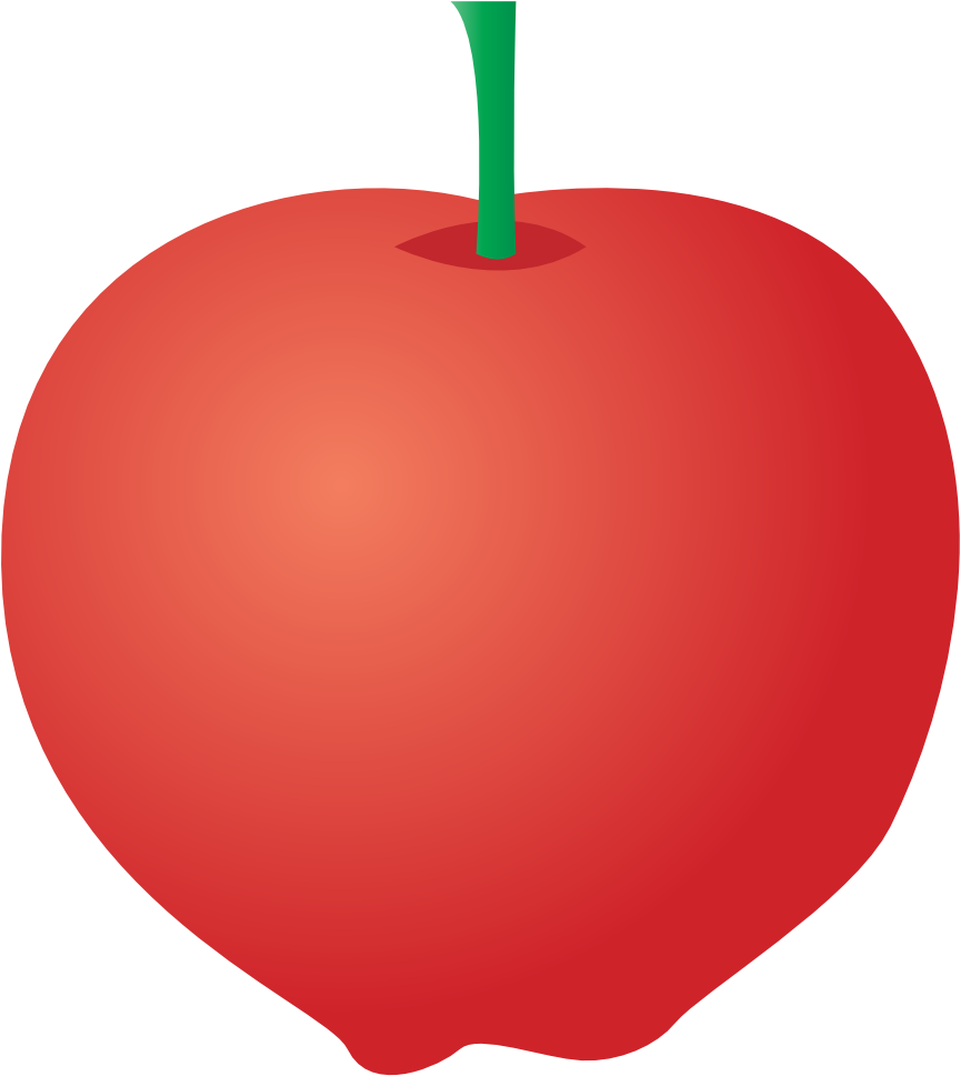 Red Apple Vector Illustration PNG Image