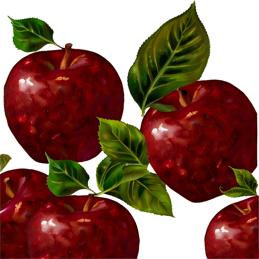 Red Apple With Leaf Png 85 PNG Image