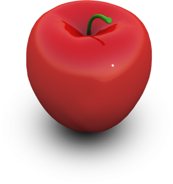 Red Apple3 D Render PNG Image