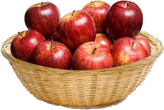 Red Applesin Basket PNG Image