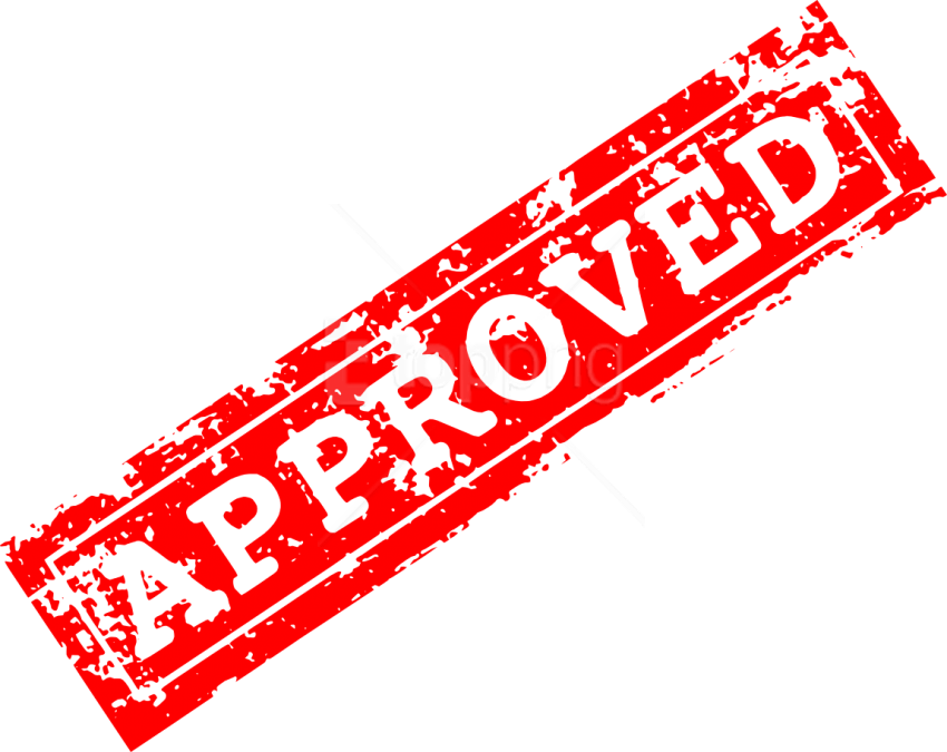 Red Approved Stamp Overlay PNG Image