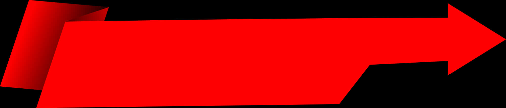 Red Arrow Banner Graphic PNG Image