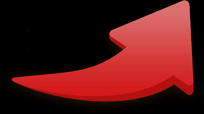 Red Arrow Curved Graphic PNG Image