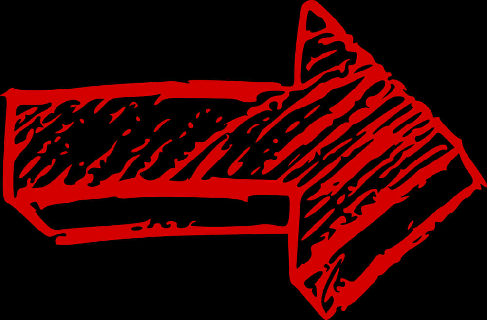 Red Arrow Graphic Art PNG Image