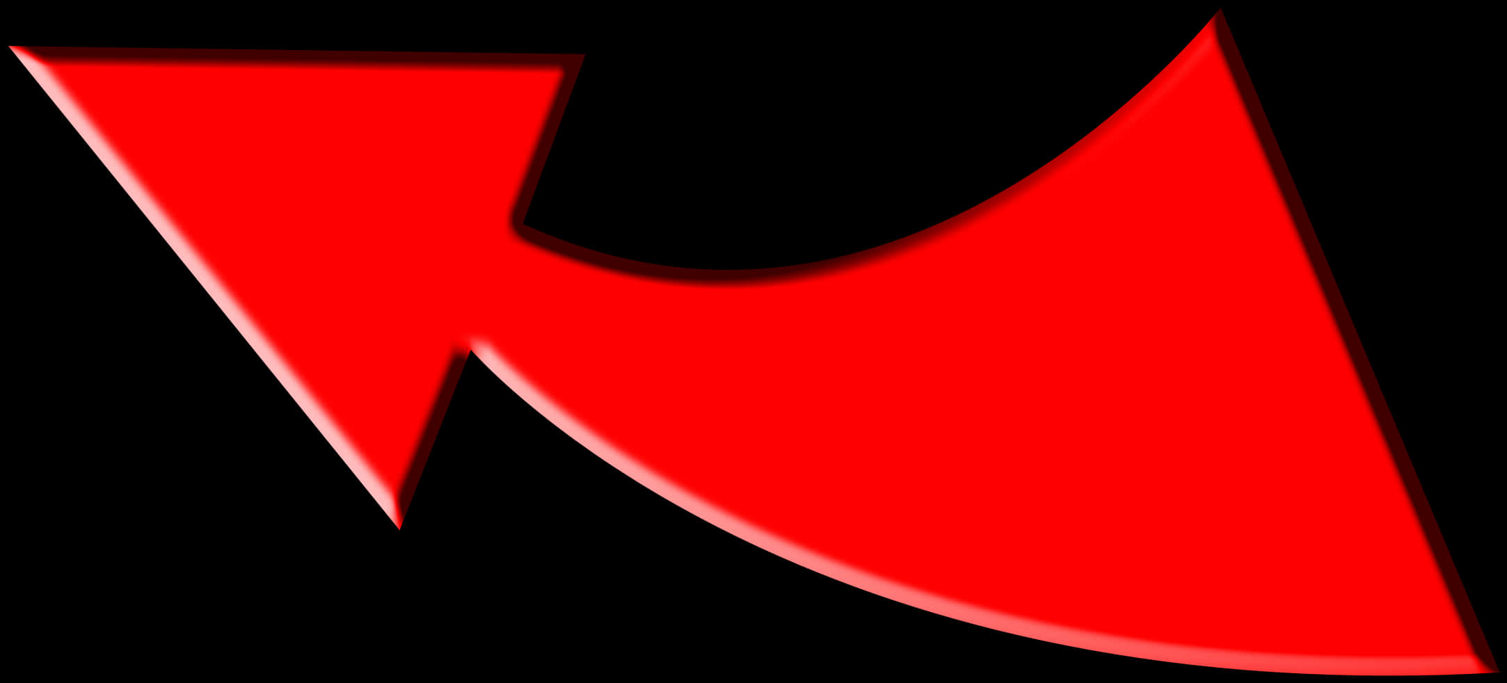 Red Arrow Graphicon Black Background PNG Image