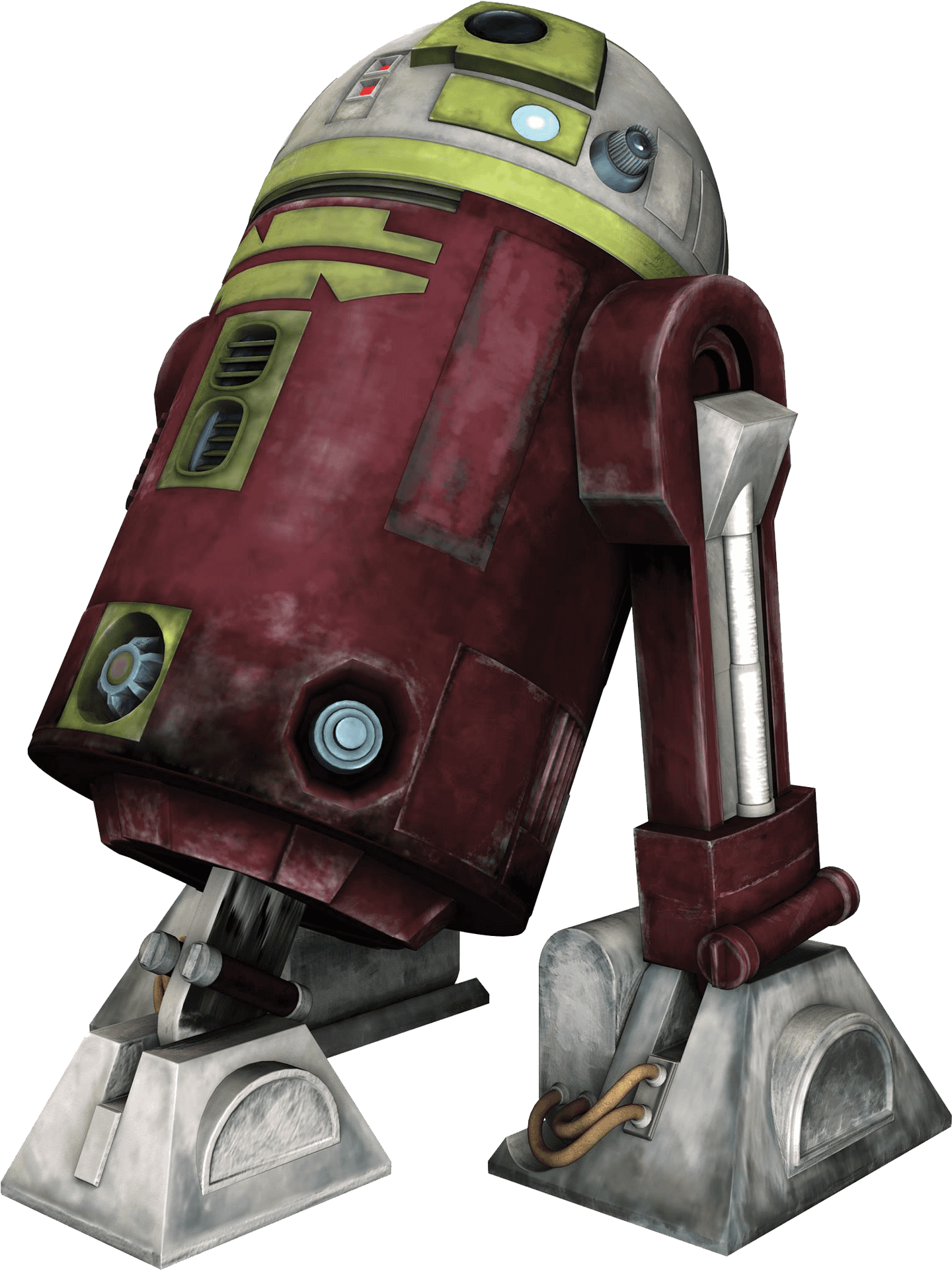 Red Astromech Droid Illustration PNG Image