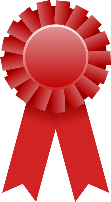 Red Award Ribbon Graphic PNG Image