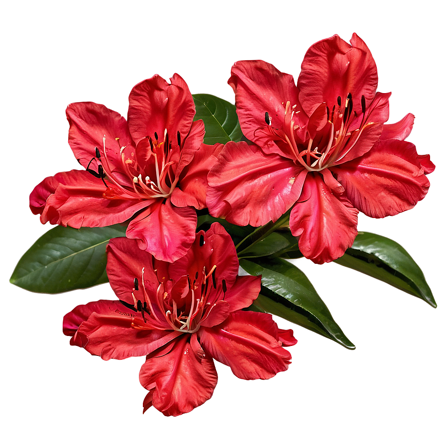 Red Azaleas Bloom Png Ged38 PNG Image