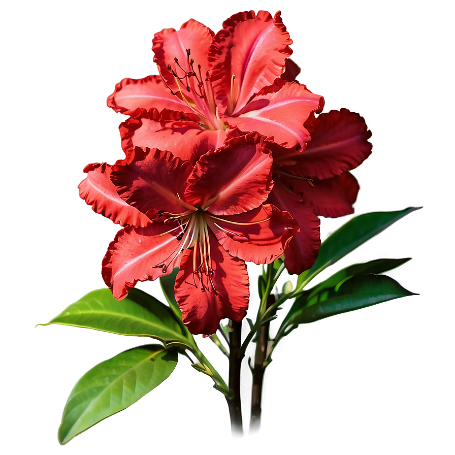 Red Azaleas Bloom Png Ymi PNG Image