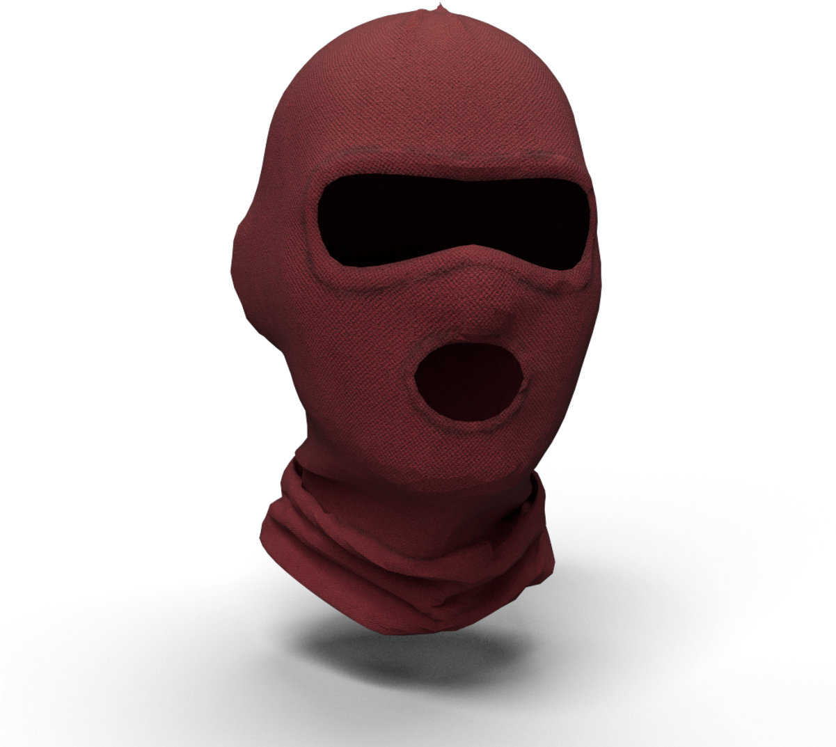 Red Balaclava3 D Model PNG Image