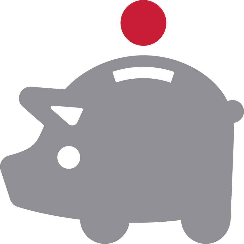 Red Ballon Blue Piggy Bank PNG Image