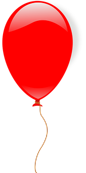 Red Balloon Black Background PNG Image