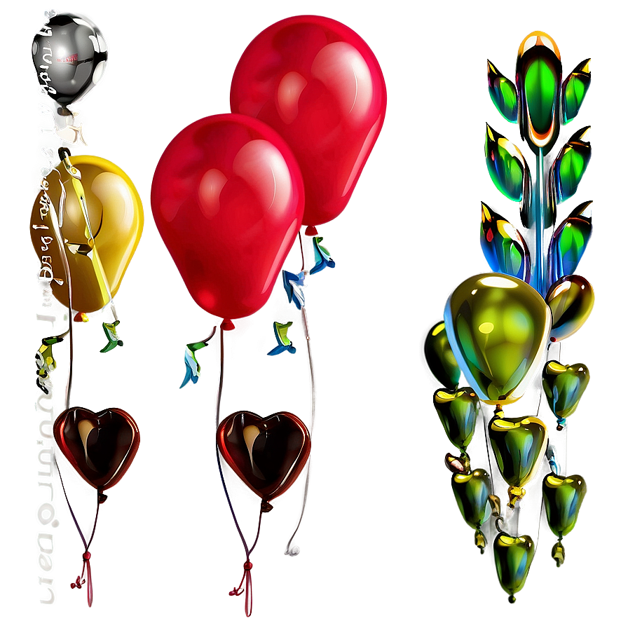 Red Balloons Decoration Png Vak44 PNG Image