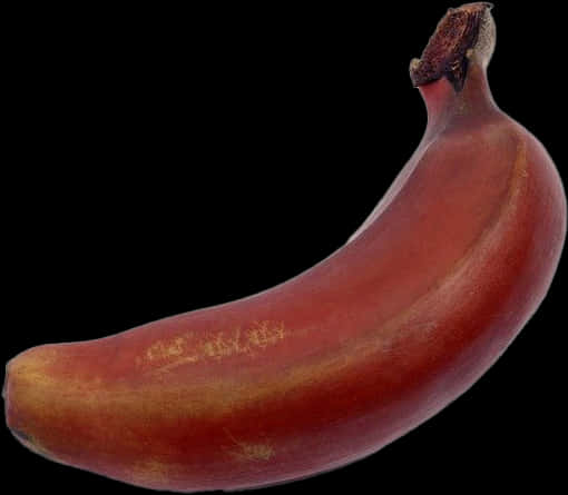 Red Banana Black Background PNG Image