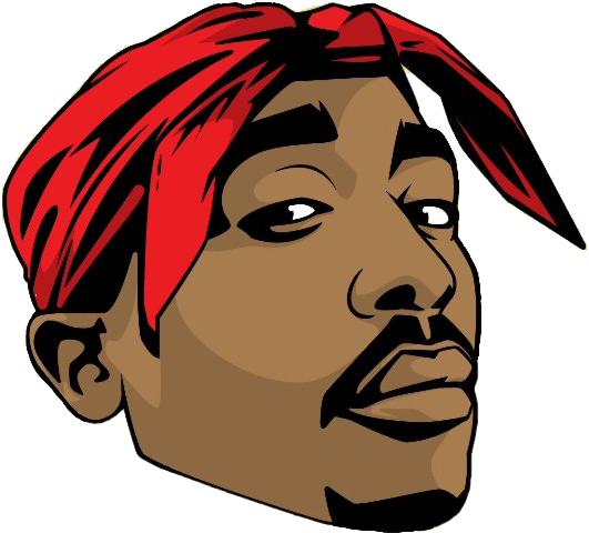 Red Bandana Rapper Cartoon PNG Image