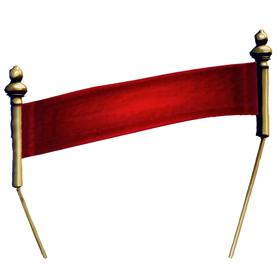 Red Banner D PNG Image