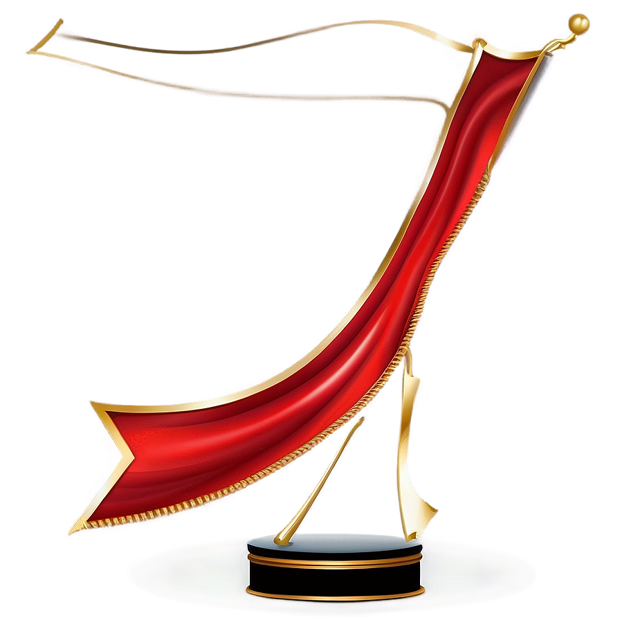 Red Banner For Award Ceremony Png Jvq PNG Image