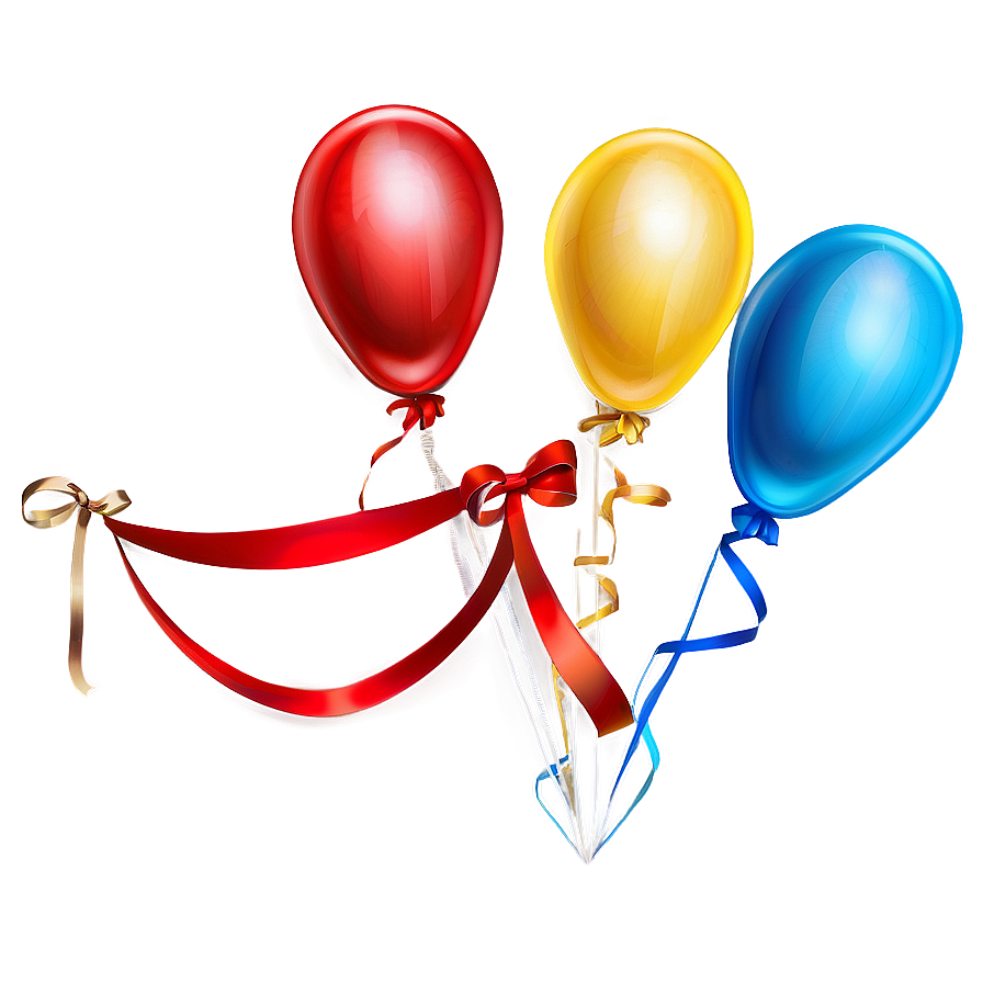 Red Banner With Balloons Png Udx PNG Image