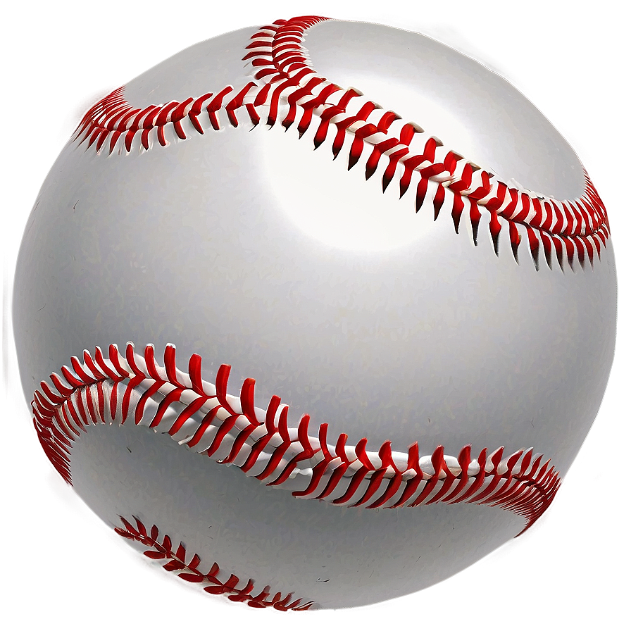 Red Baseball Seam Illustration Png Gce PNG Image