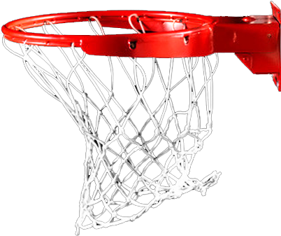 Red Basketball Hoopand Net PNG Image