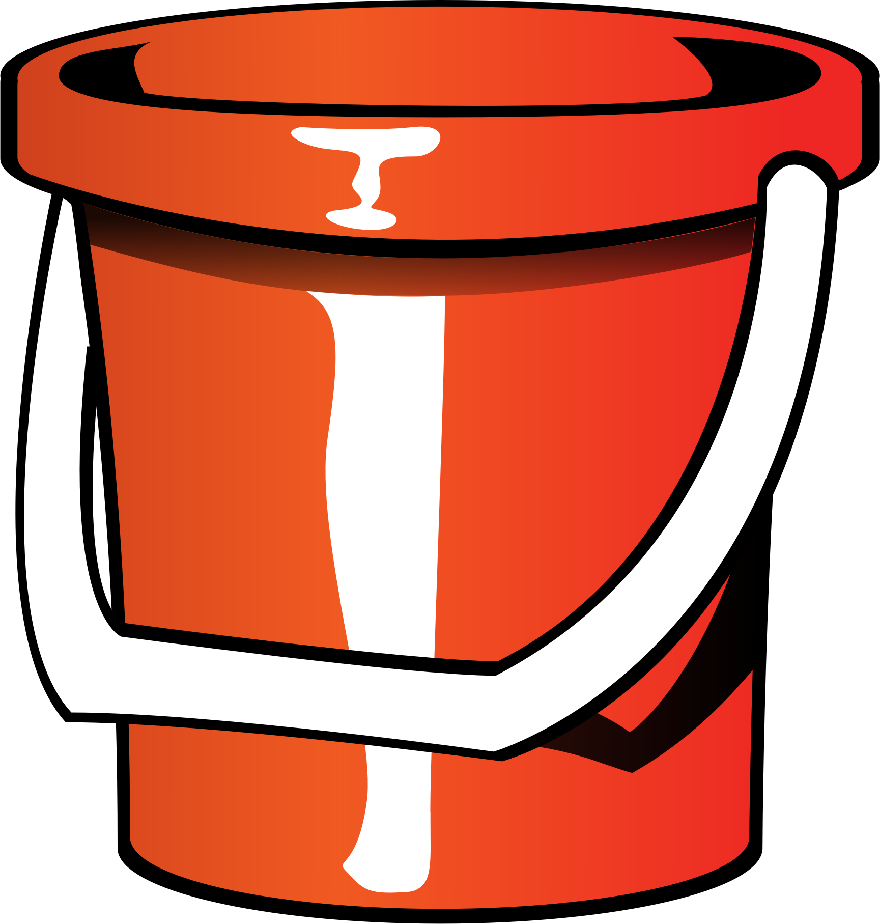 Red Beach Bucket Clipart PNG Image