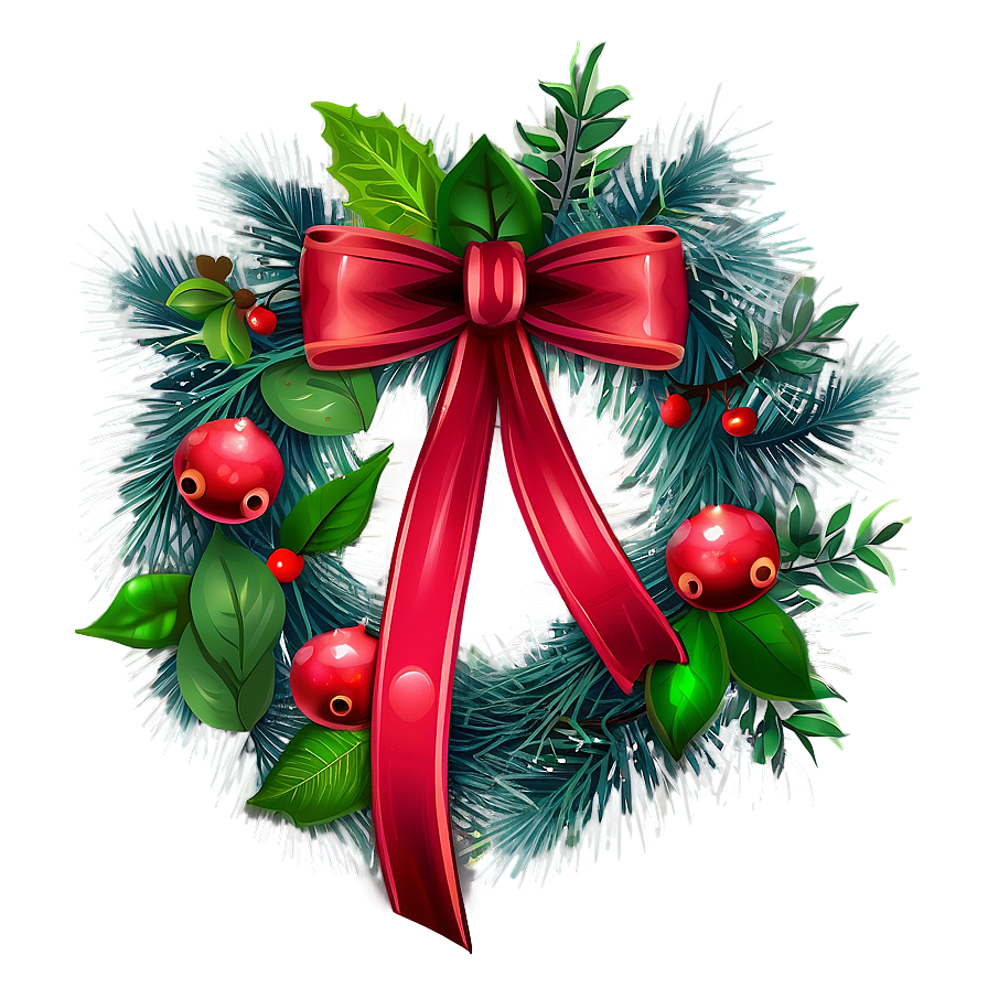 Red Berry Christmas Wreath Png 22 PNG Image